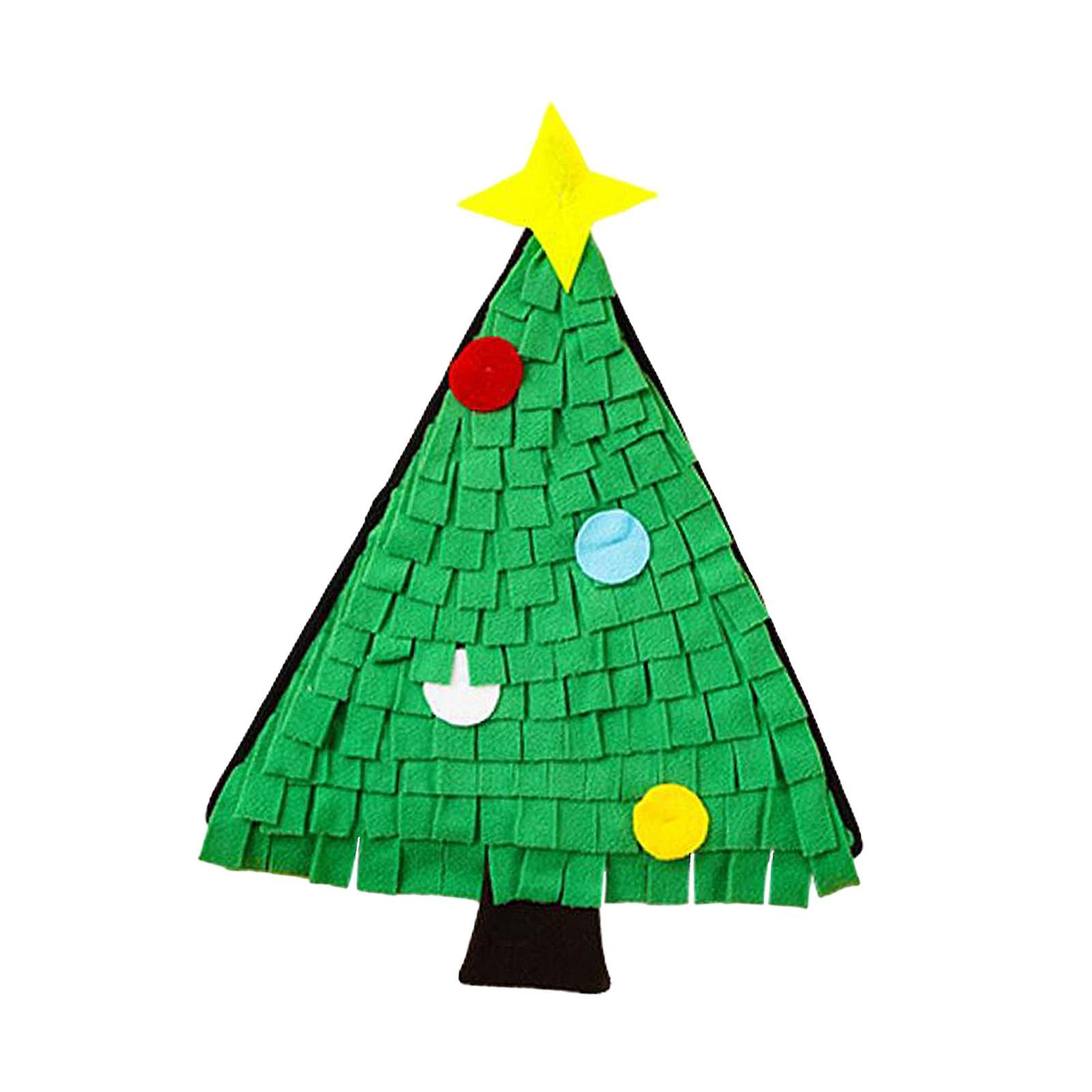 Puppy Training Mat Dog Game Interactive Dog Toys Nose Feeding Mat Xmas Tree