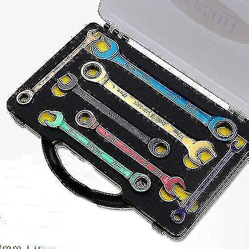 Color Ratchet Spanner Dual Purpose Multi-function Movable Spanner Hand Tools Set 8-19mm (tamaño: 8mm)