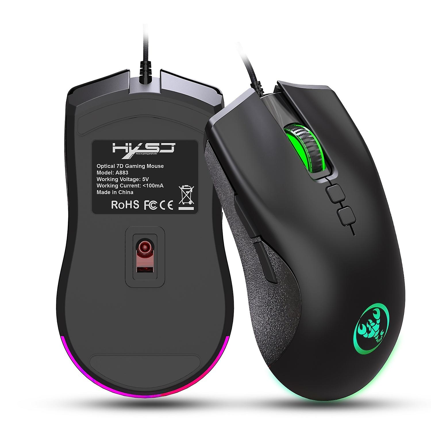 HXSJ A883 Mechanical Gaming Wired Mouse