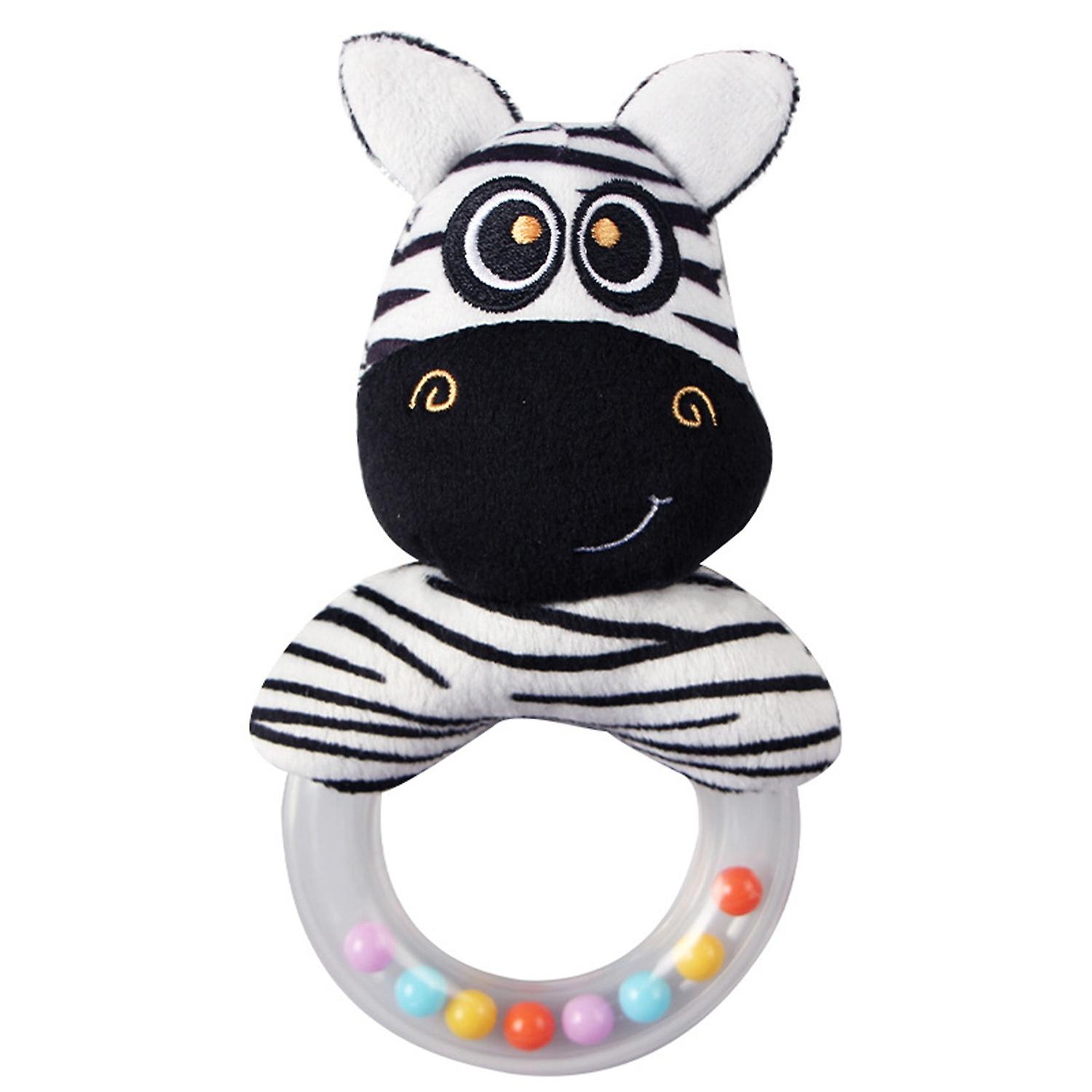 Plush Toy Cartoon Shape Eye-catching 3 Styles Hand Grasping Ball Rattle Bell Toy for Home