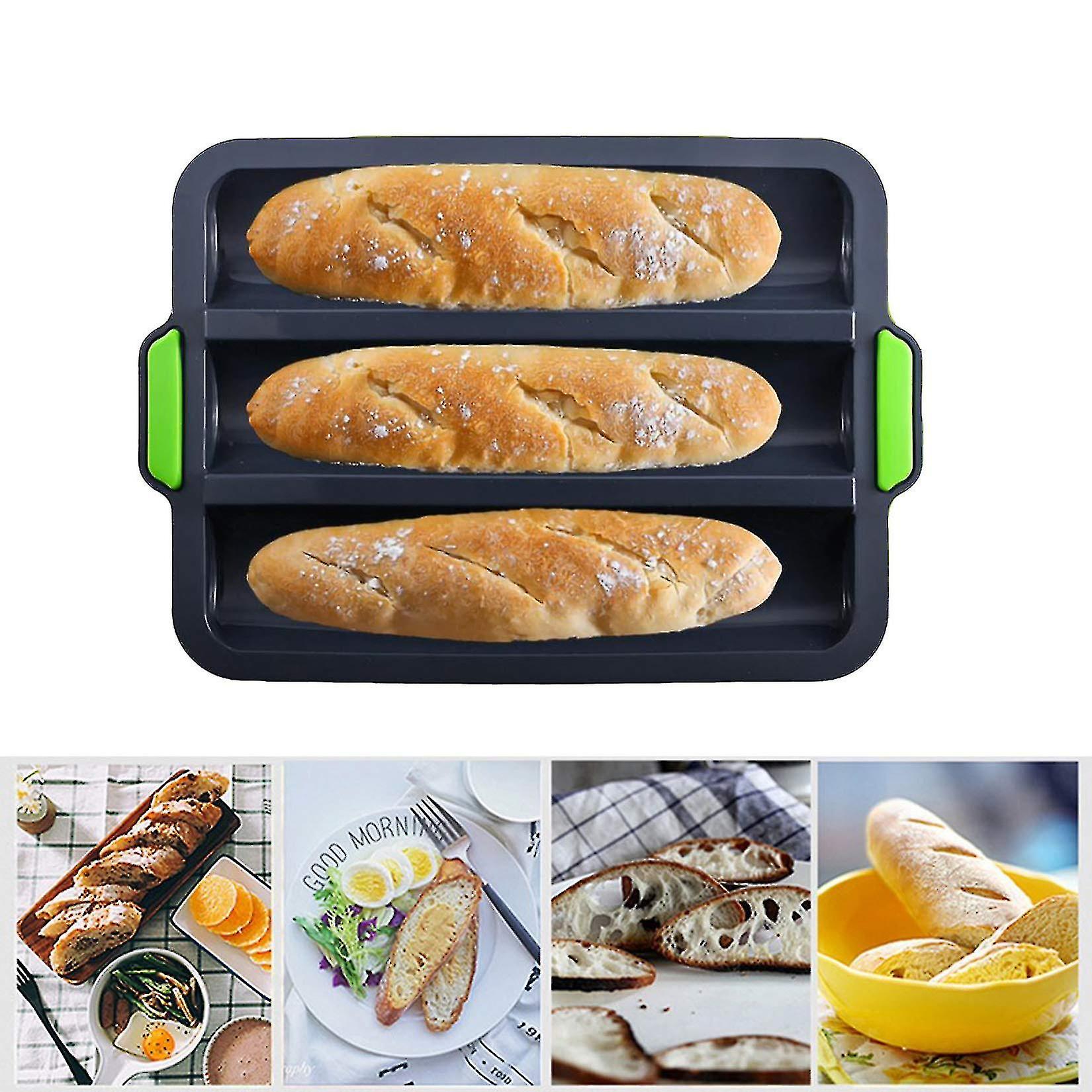 Silicone Bread Tin For Baking, Non-stick Loaf Tin Silicone Baguette Baking Tray With Handle NIUNIU