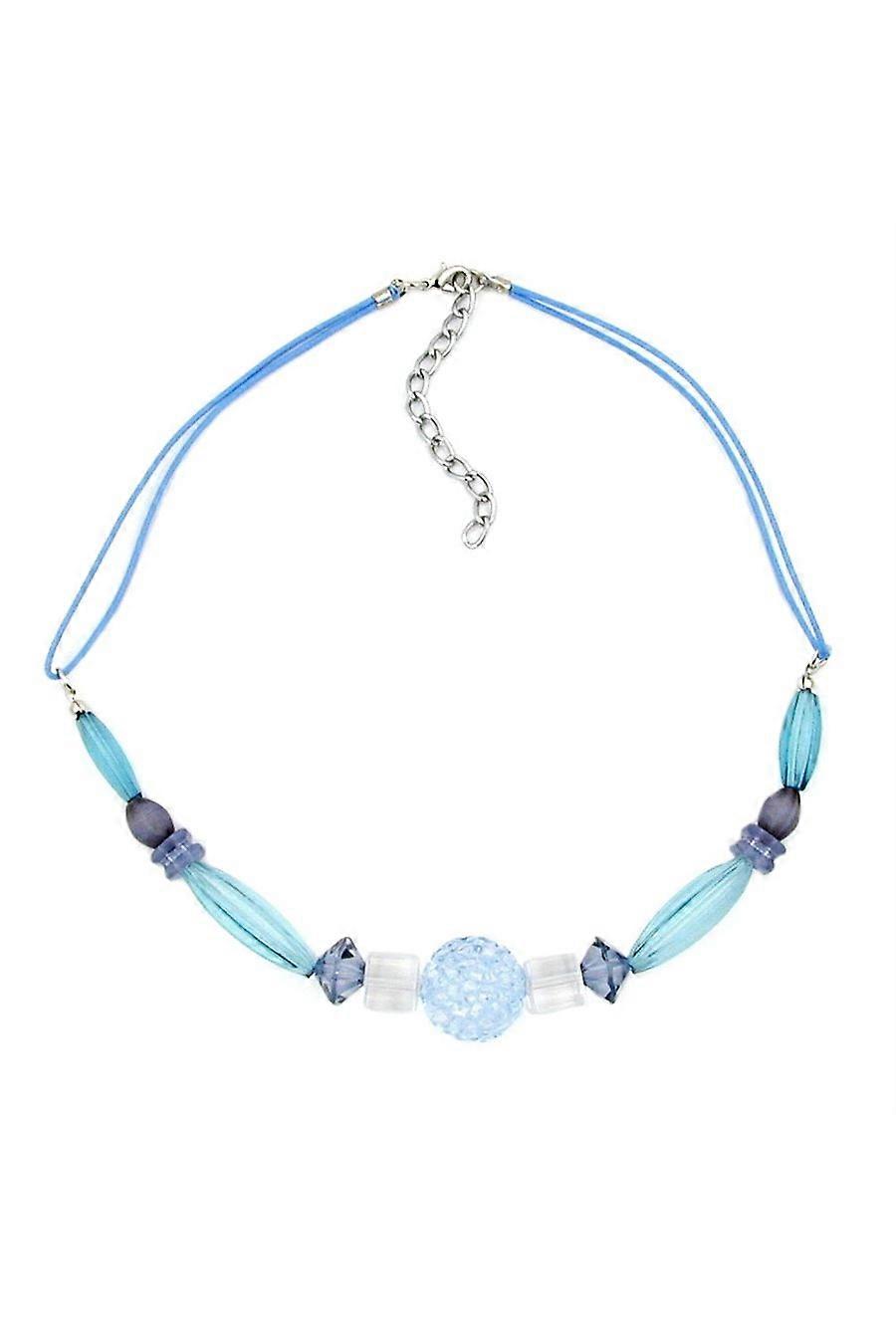 Necklace Blue Tones Various Beads - Gl00538