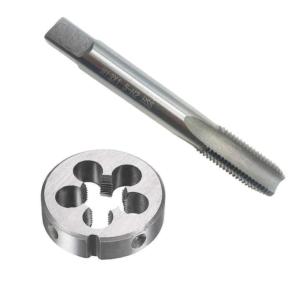 Set Tap and Die M13x1.5mm Right Tap Set Metric Thread Tap Drill Machine Hand Tools with Taps~13639