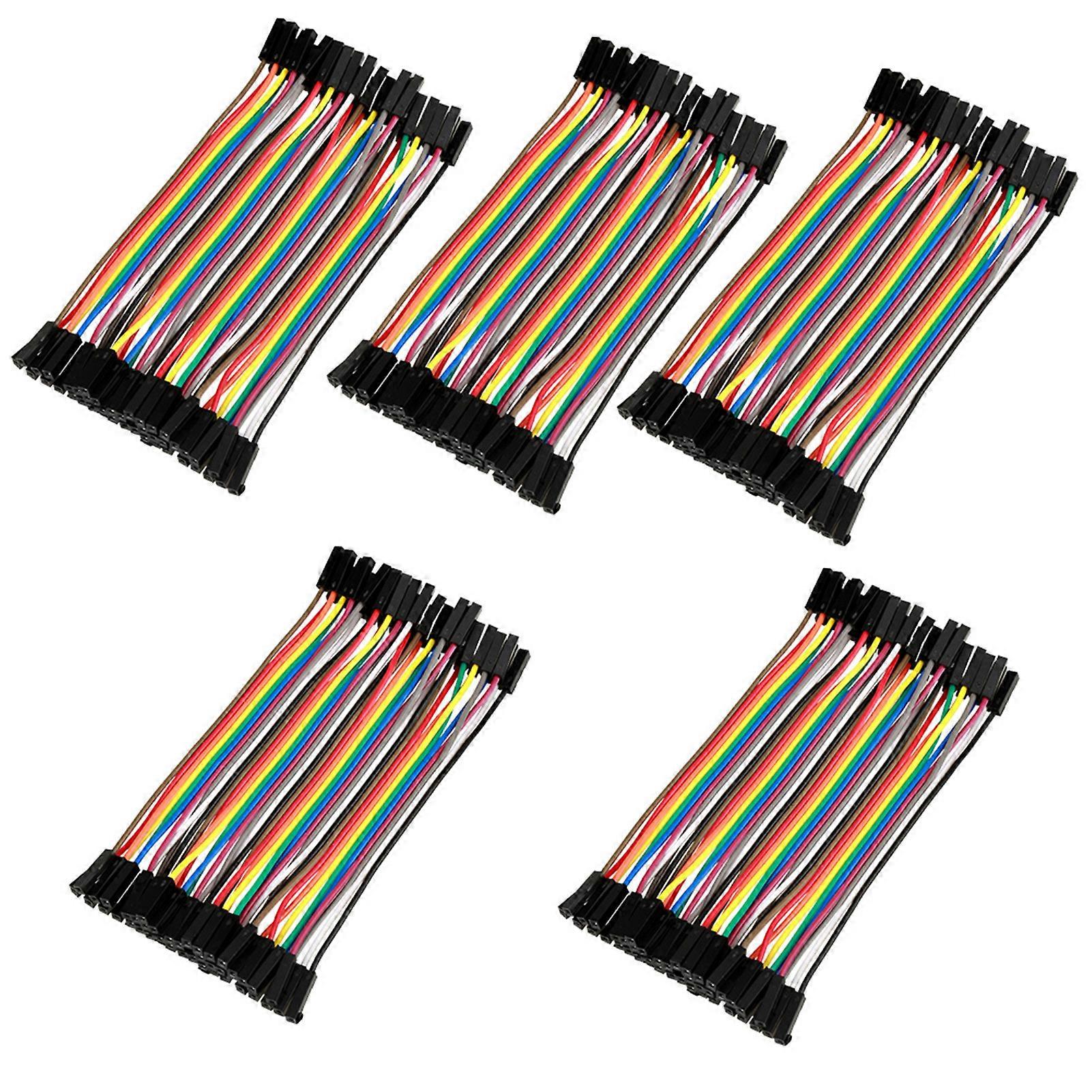 5pcs Colorful 11.5cm Jumper Wires Set 40pin F to F Ribbon Cable for Breadboard
