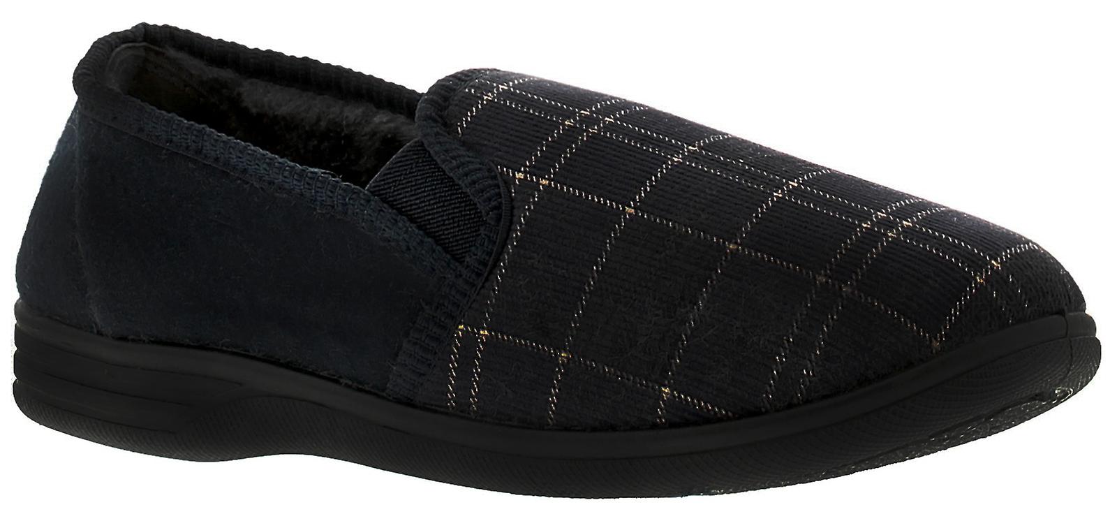 Dr Keller Mens Slippers Full Eric Slip On navy