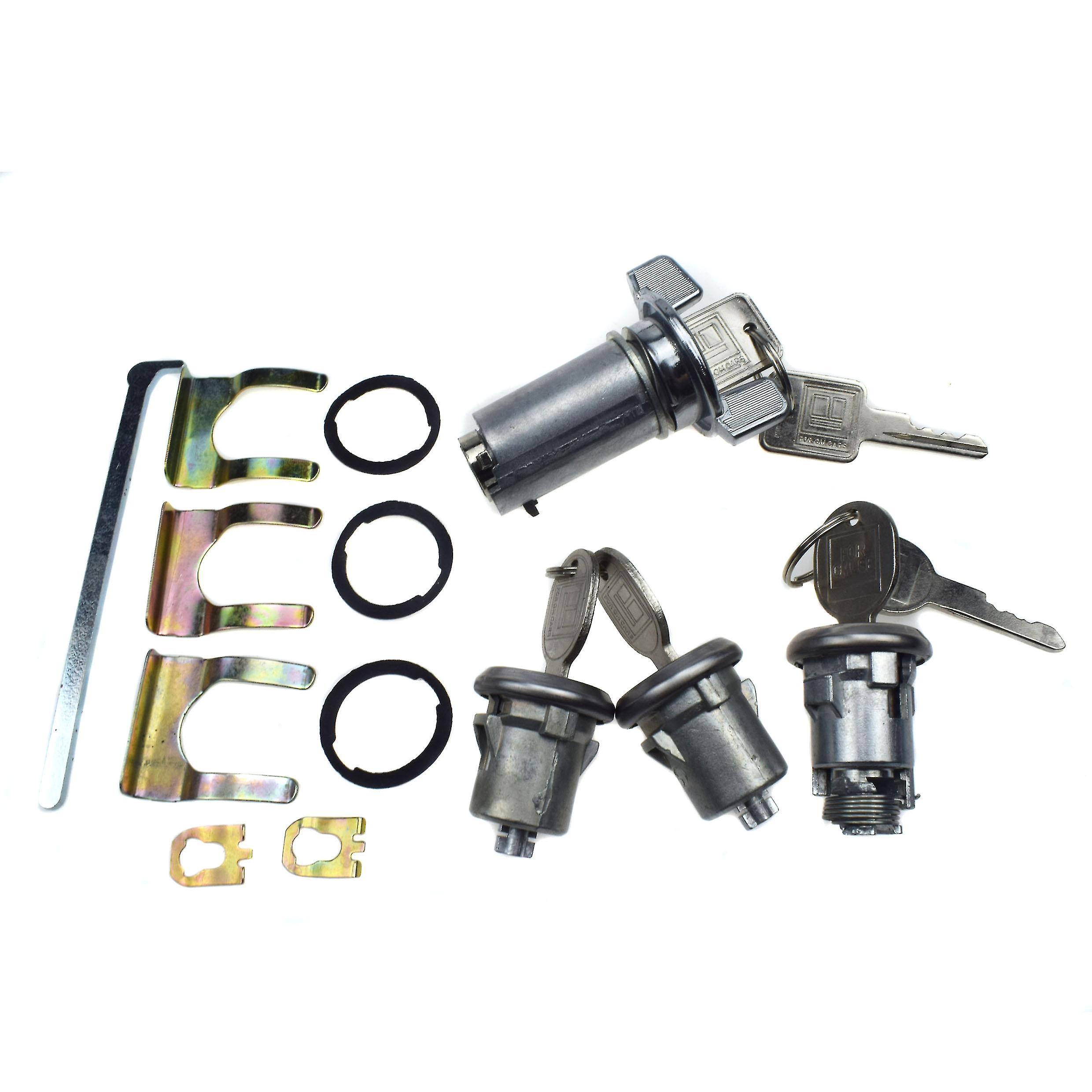 Ignition Door Trunk Lock Cylinder Keys Barrel Kit For Chevrolet Buick Gmc Cadillac Pontiac Oldsmobile Camaro Impala Malibu