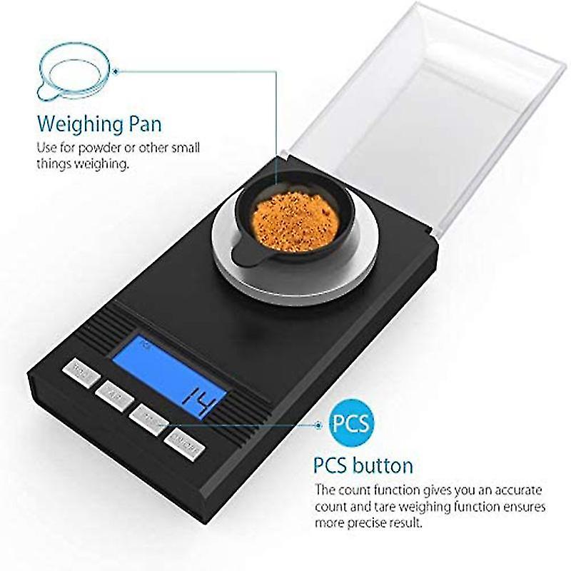 50g / 0.001g Milligram Scale, Fine Scale, Mg Scale, Milligram Scale, Pocket Scale, Laboratory Scale