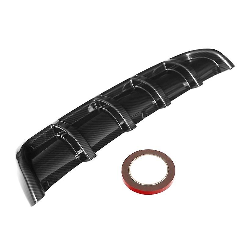 67cm Universal Car Lower Rear Body ABS Bumper Diffuser Shark Fin Kit Spoiler carbon fiber