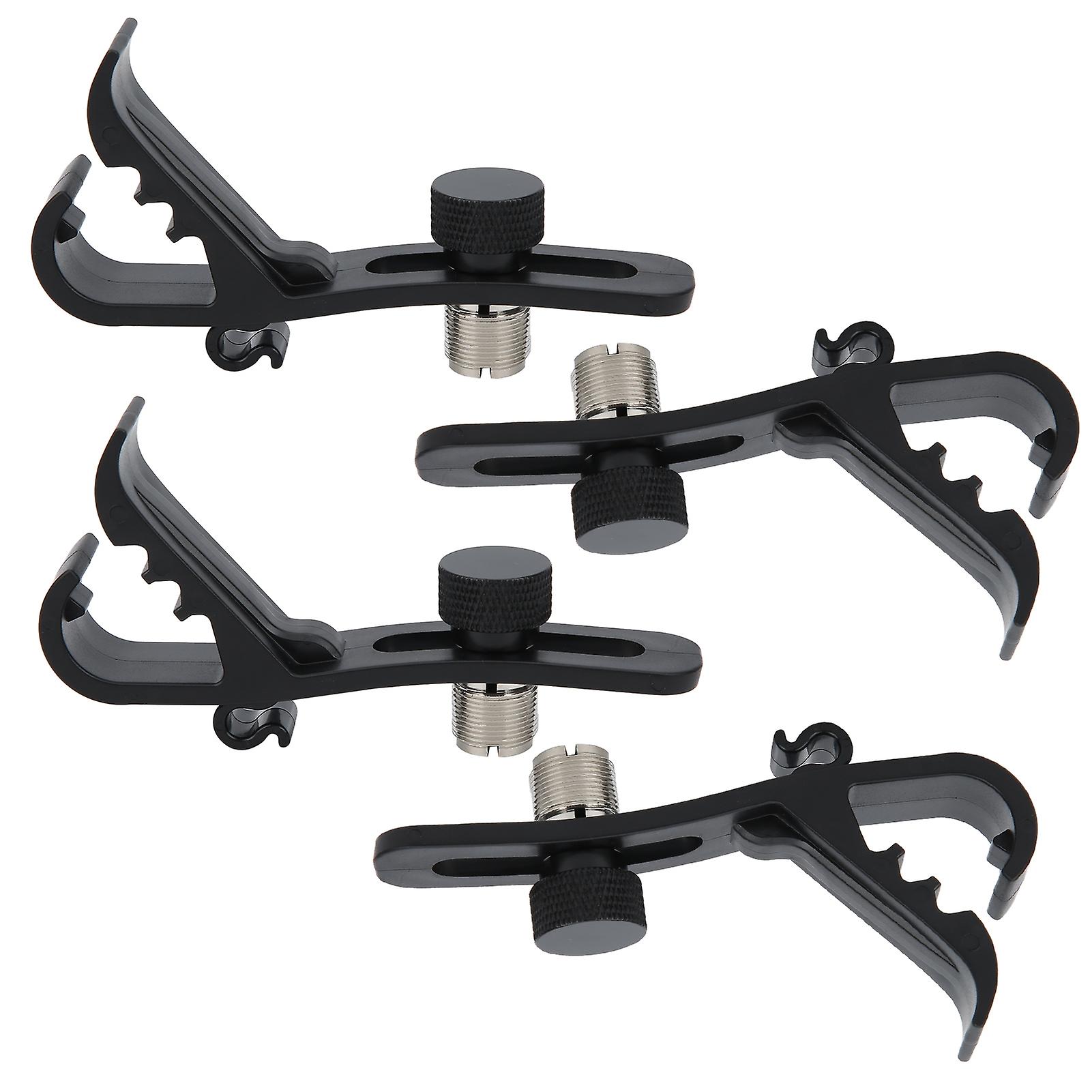 Lot de 4 pinces de fixation antichoc pour microphone de batterie, fournitures pour instruments de musique
