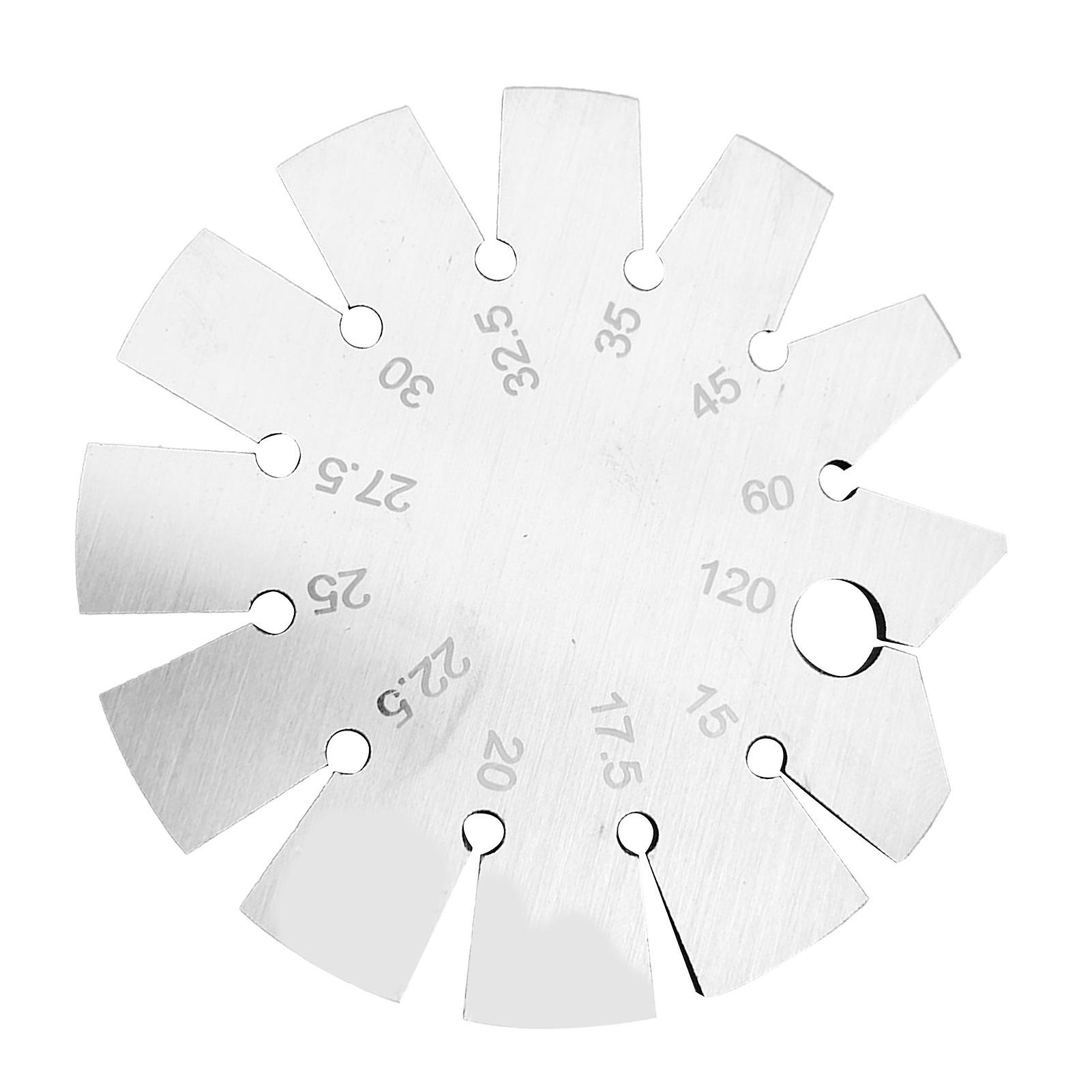Angle Pattern Gauge Round Shape Bevel Angle Finder Woodworking Protractor for Chisel Plane Blade Measuring 