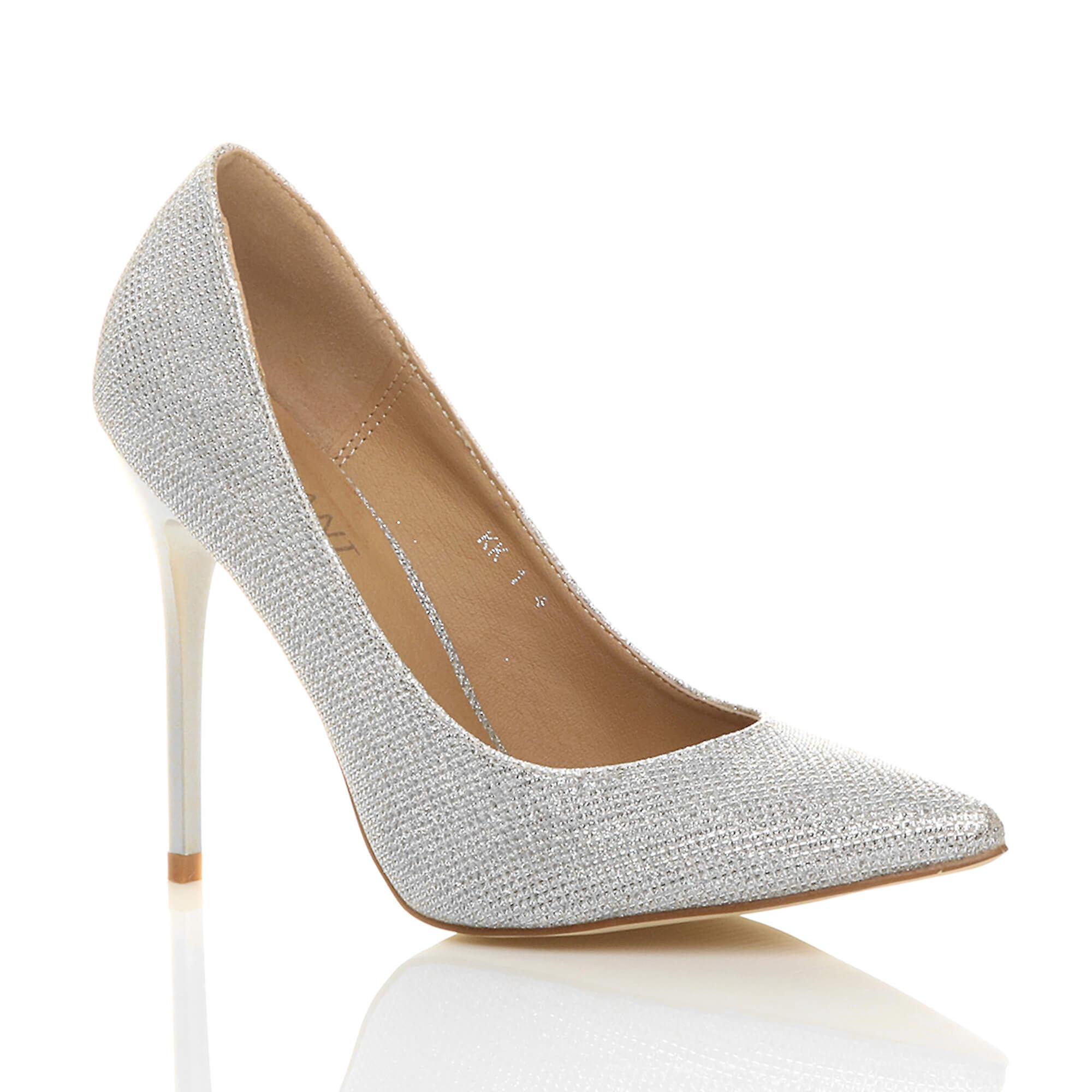 Ajvani 女性高脚跟针对性对比法院智能方工作鞋泵