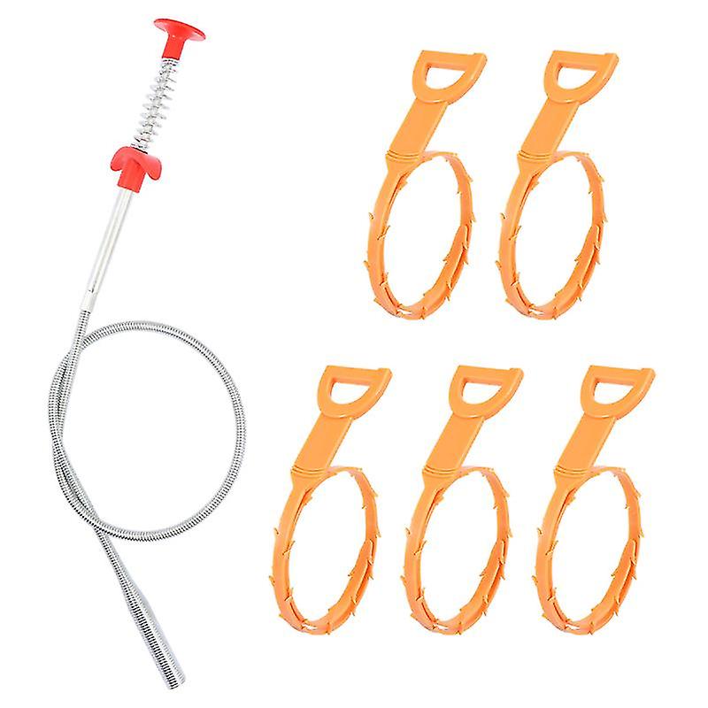 6pcs Multifunctional Drain Dredging Tool