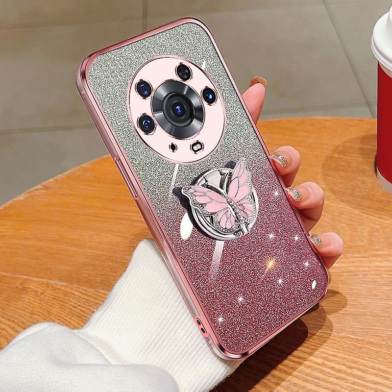 Glitter Butterfly TPU Phone Case For Honor Magic3 Pro
