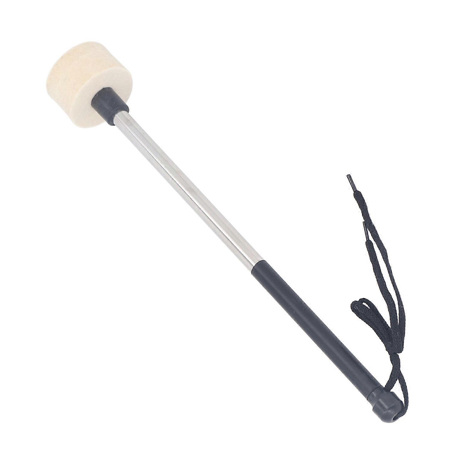 Wool Felt Head Drumstick Stainless Steel Handle Non Slip Soft Felt Timpani Mallet