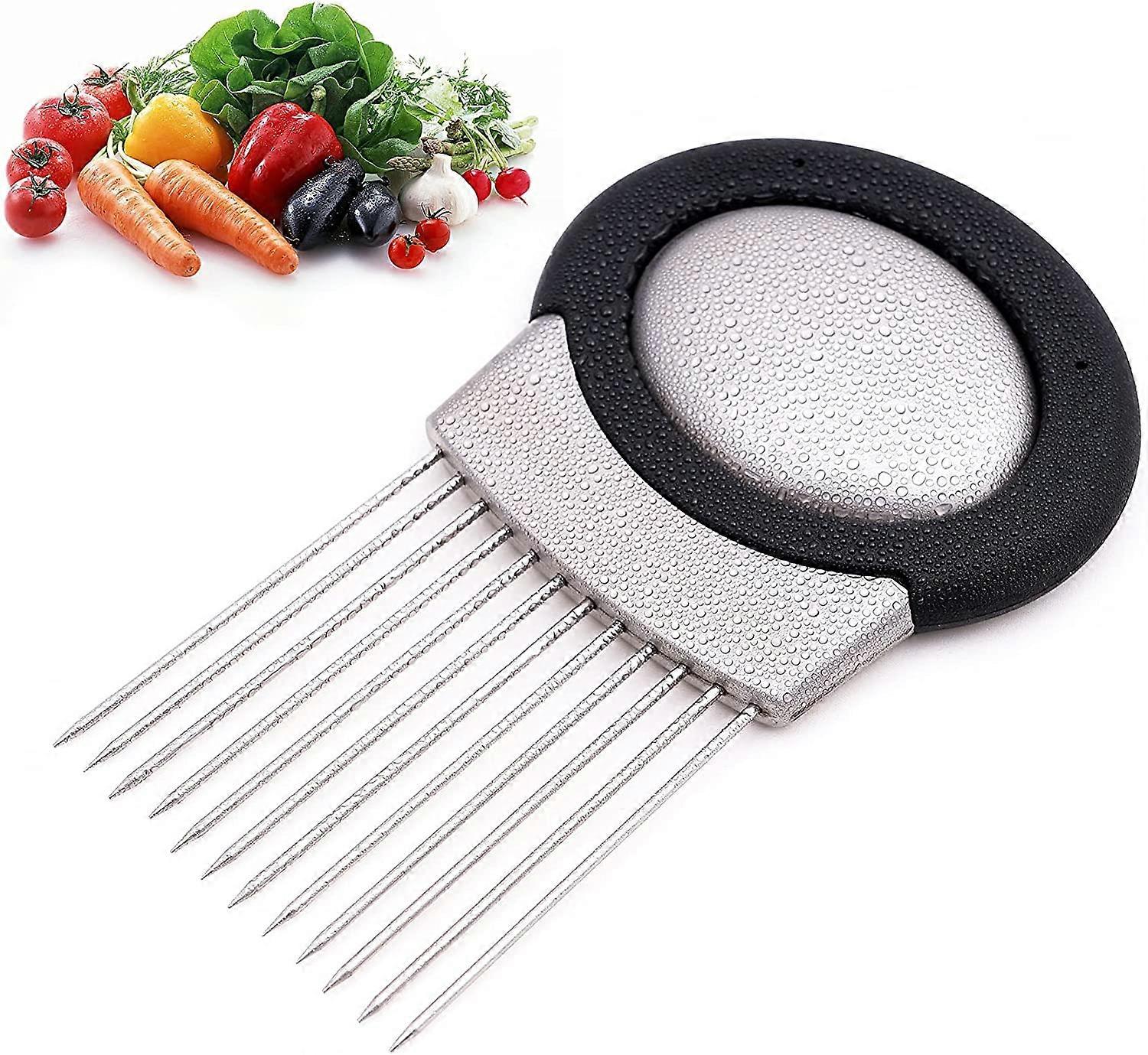 Food Slice Assistant, All-In-One Onion Holder with Odor Eliminator
