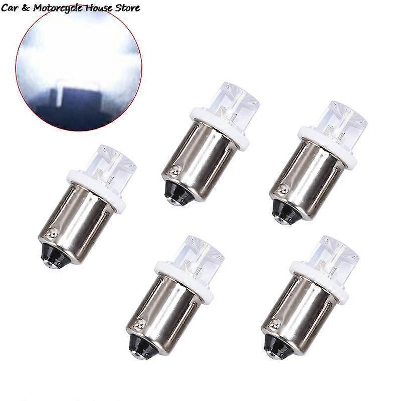 5pcs Low Power 12v 24v Ba9s Led Indicator Bulb License Plate Bulb Instrument Bulb Detector Lamp White