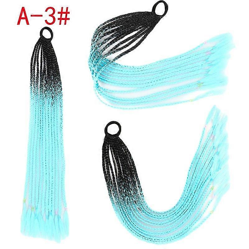 Jianghuo Gradiente Sporco Torsione Intrecciato Coda di Cavallo Elastico Hip Hop Donne Colorate Parrucca Elastica Accessori Per Capelli Copricapo Corda Per Capelli 55 cm