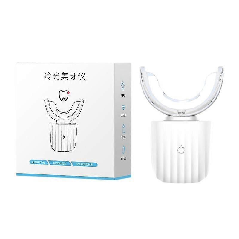 Blue Light Ultrasonic U-Type Dental Cleaner-White