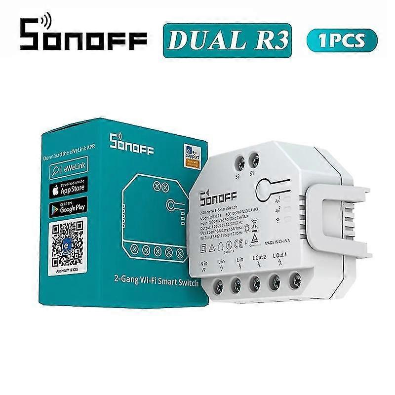 Sonoff Dualr3/dualr3 Lite Ewelink Wifi 2-gang Smart Diy Switch Dual Relay