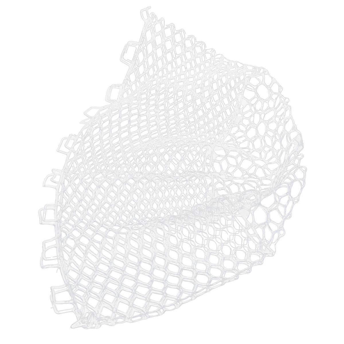 Replacement Fishing Net Wear- Rubber Mesh Fish Catch Multifunctional Dip Net White 40cm