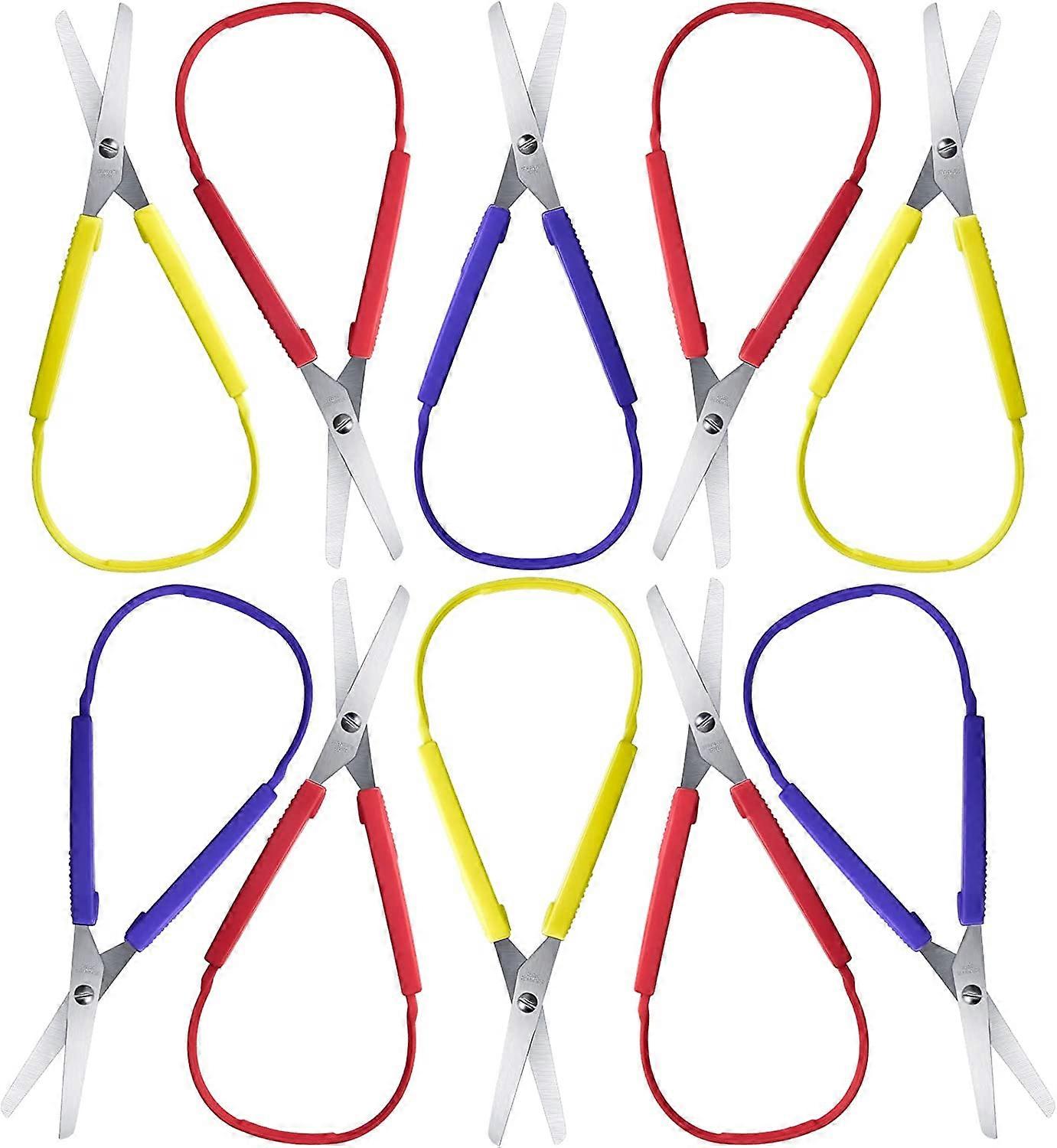 Loop Scissors Teens Adults Loop Scissors Adaptive Cutting 10Pcs 8In