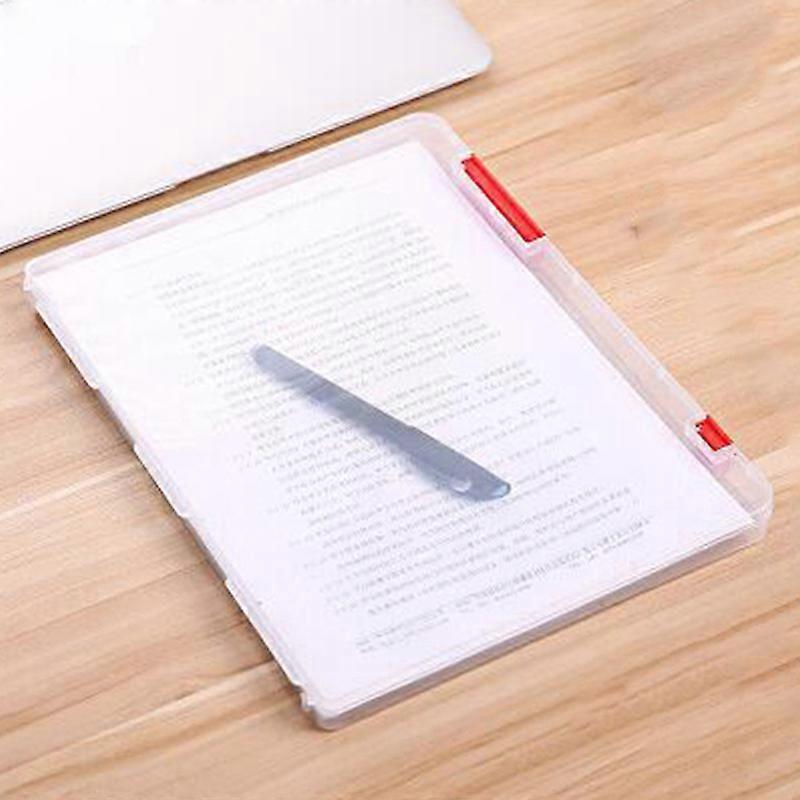 A4A5 Plastic Portable Case Document File Folder Transparent Paper Organizer Box Desktop Storage Student Paper Folder Arrival