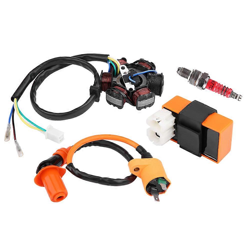 Racing Ignition Coil CDI Spark Plug Magneto Stator for GY6 125cc 150cc Moped Scooter
