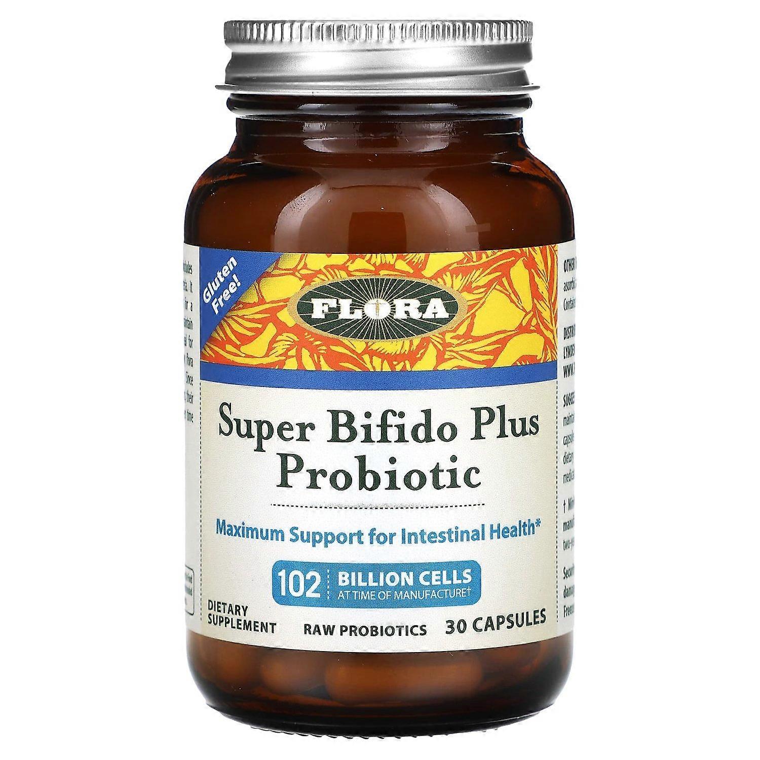 Flora, Super Bifido Plus Probiotic, 102 Billion Cells, 30 Capsules