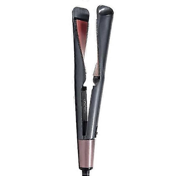 Two-in-one hair straightener, multi-speed temperature control (grey)