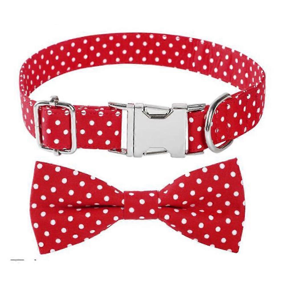 lionet paws dog and cat collar with bowtie, soft and comfortable, adjustable bowtie collar for