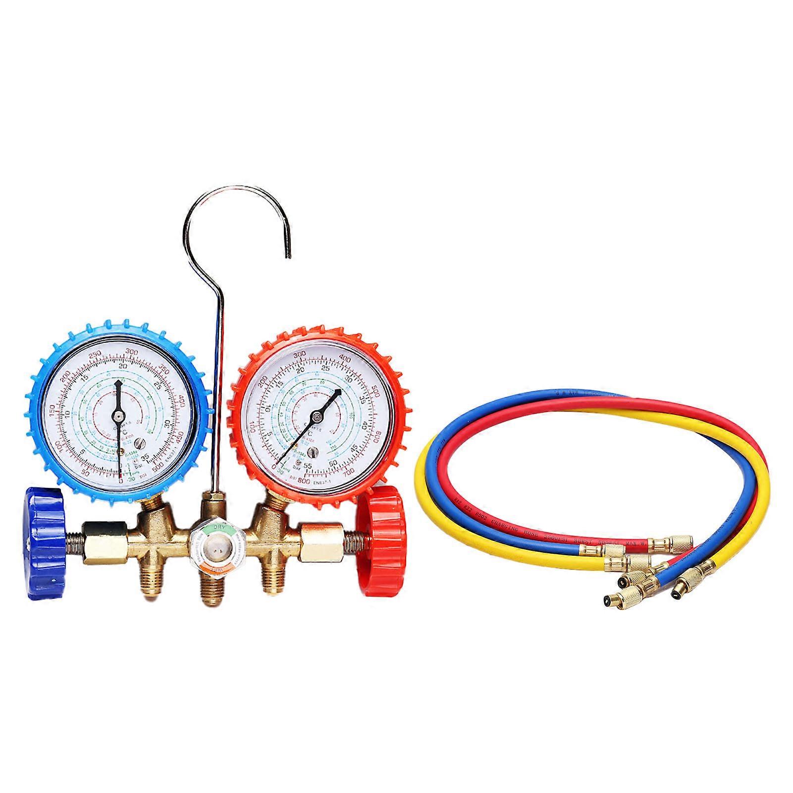 Air Conditioning Fluoride Tool Alloy Fluoride Tool Set AC Manifold Gauge Set Auto Service Kit