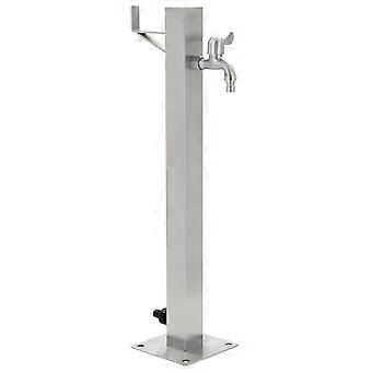 Gartenwassersäule Edelstahl Vierkant 65 cm