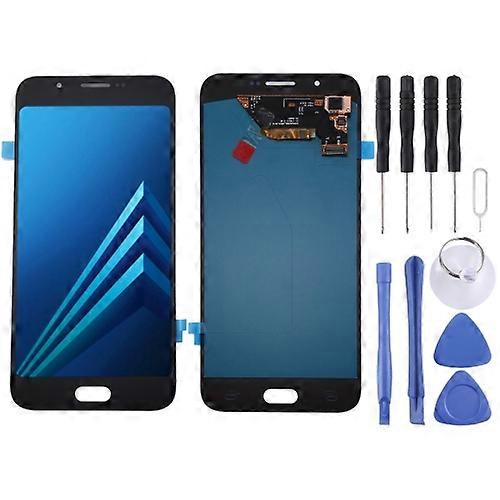 Oled Material LCD Screen and Digitizer Full Assembly for Galaxy A8(Black)