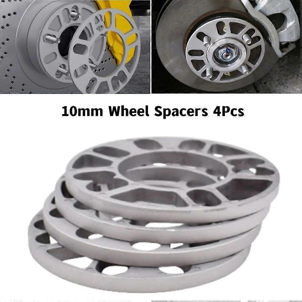 4Pc אלומיניום אוניברסלי רכב גלגל מרווח צלחת Shims 10mm 4 Lug 5 Lug Fit 4x100 4x108 4x110 4x112 4x114.3 5x100 5x110 5x115 5x120