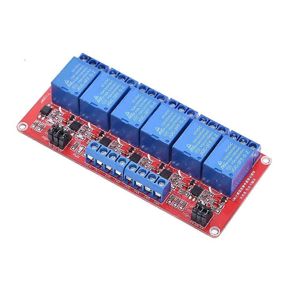 2PCS Relay Module with Optocoupler High/Low Level Trigger for (12V Relay 6 Channel)