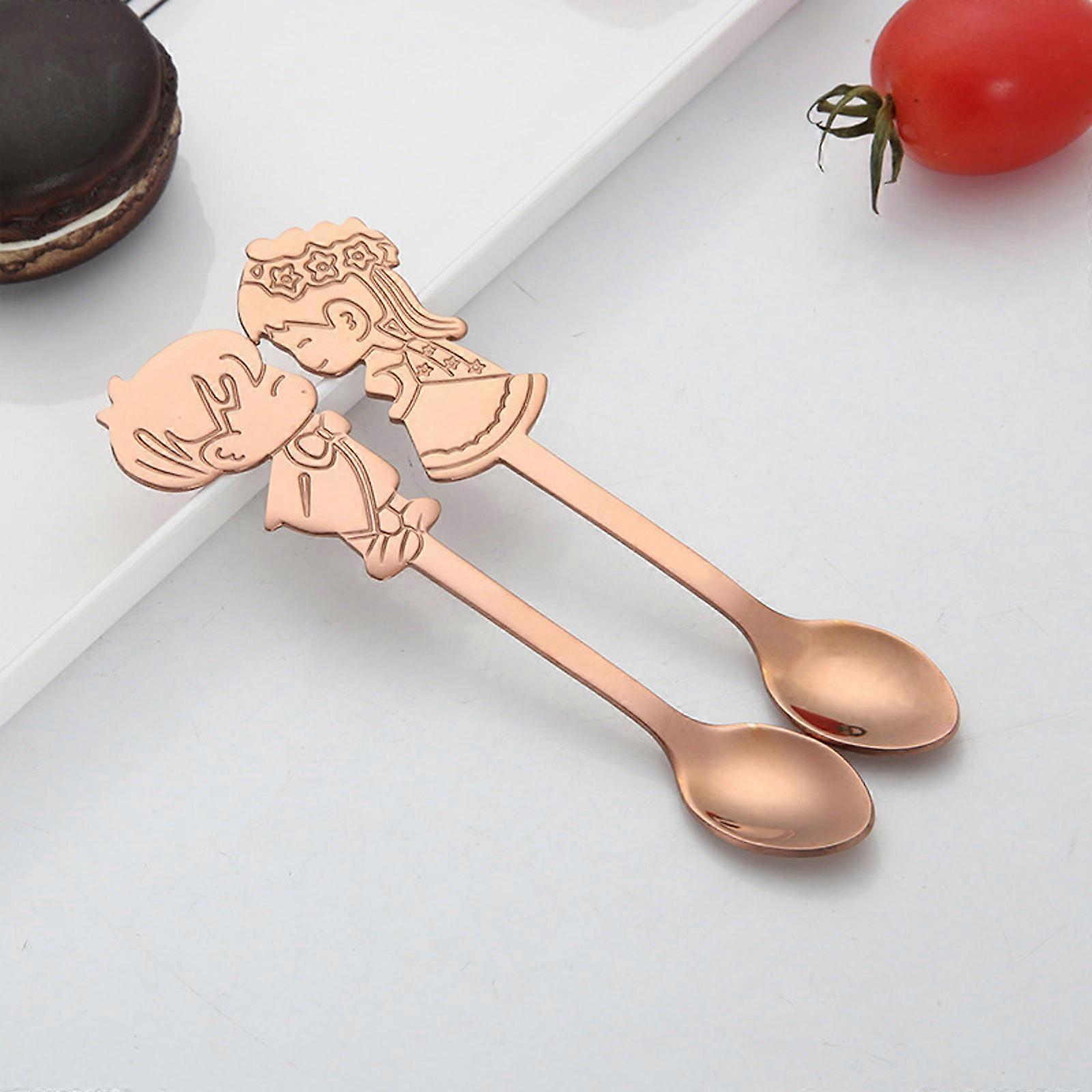 Colorful Spoon Couples Spoons Flatware Coffee Drinking Tools Kitchen Gadget