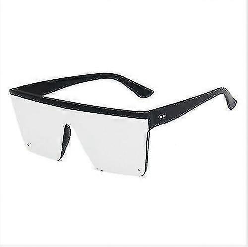 Oversized Square Sunglasses Women Fashion Flat Top One Piece Shade Mirror Uv400