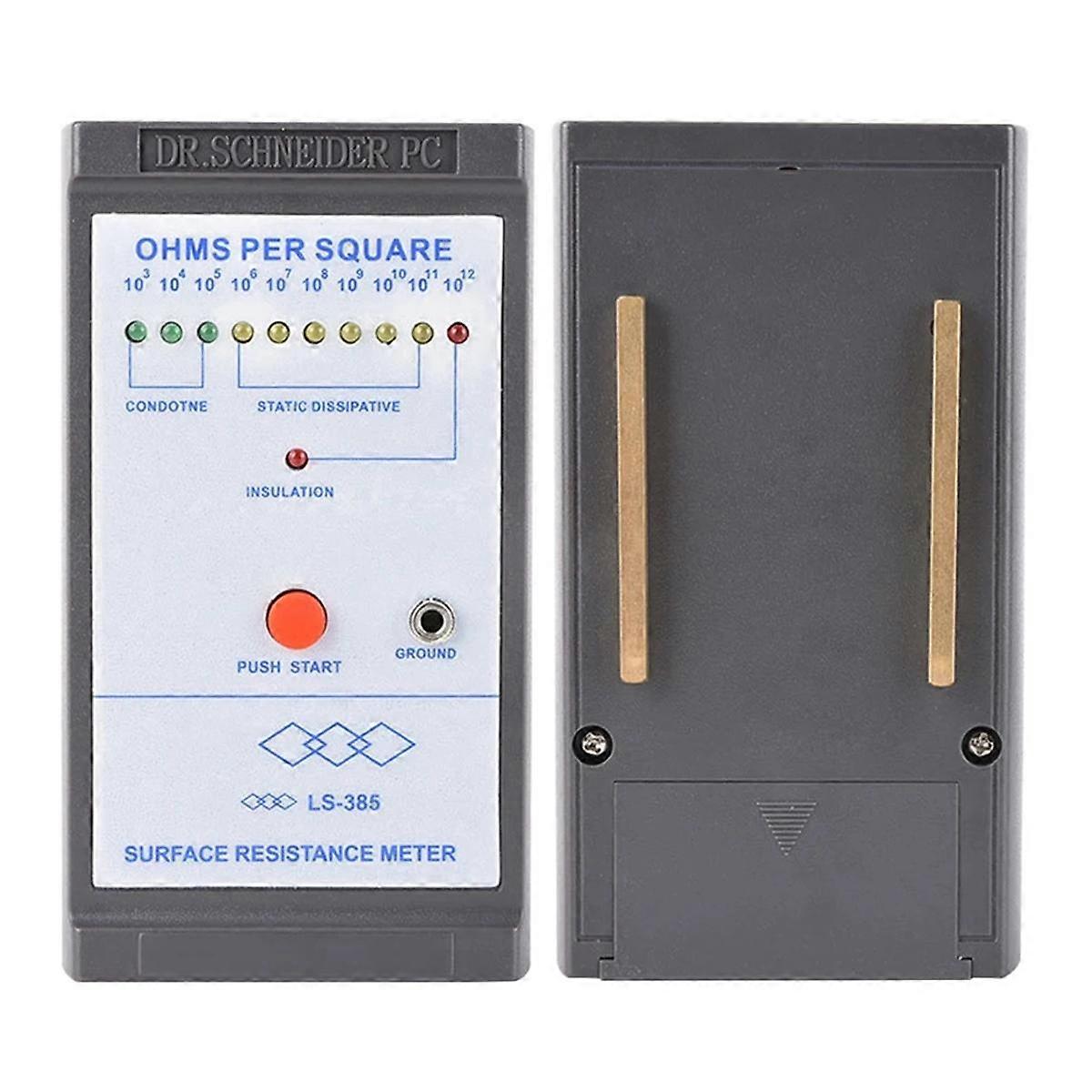 -385 LED Display Surface Resistance Tester Anti-Static Testing Induction Ohm Meters Resistance Test