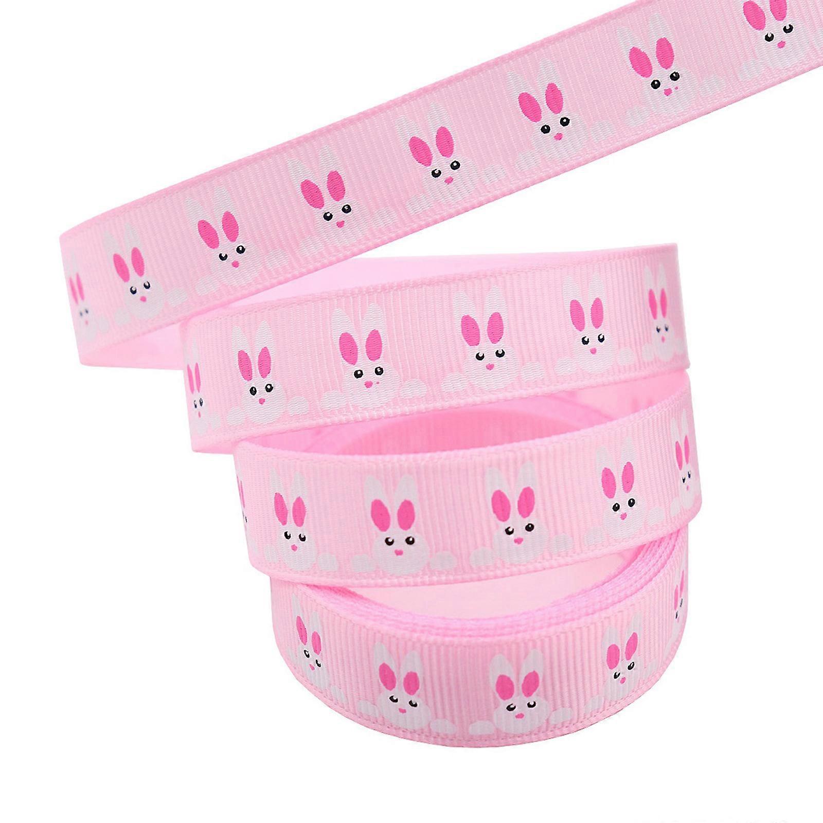 Easter Bunny Ribbon 5 Yard Wired Edge Ribbons Roll Craft Decorating Making