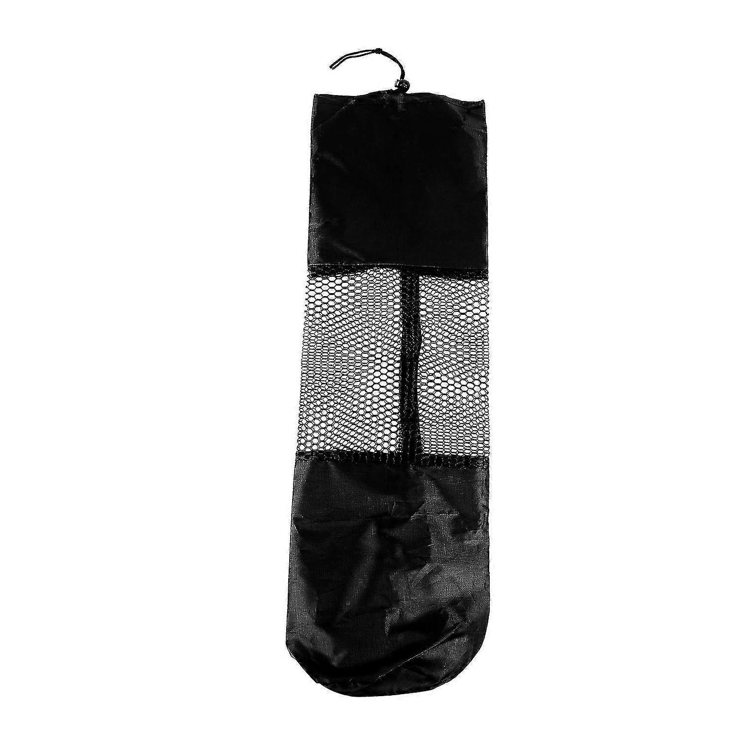 Portable Mesh Center Black Pilates Mat Bag For Yoga