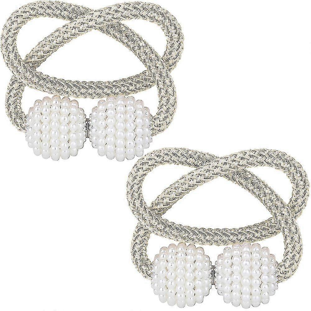 2pcs Magnetic Curtain Tiebacks Clips Decorative Rope Holdbacks