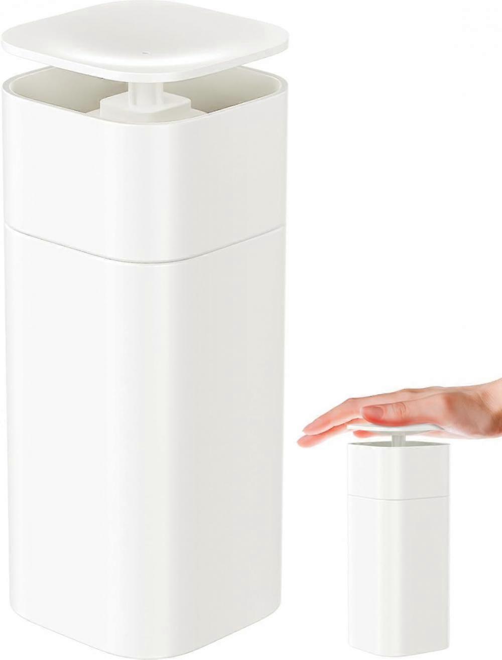 Push Down Empty Pump Dispenser Bottle, Push Down Liquid Pumping Empty Bottle Dispenser for Nail Polish and Makeup Remover, White