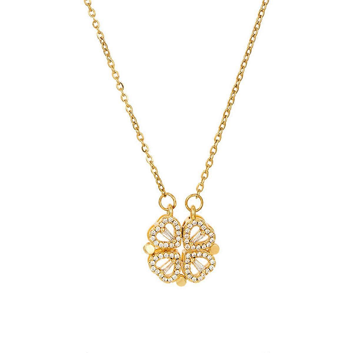 Four leaf clover necklace gold