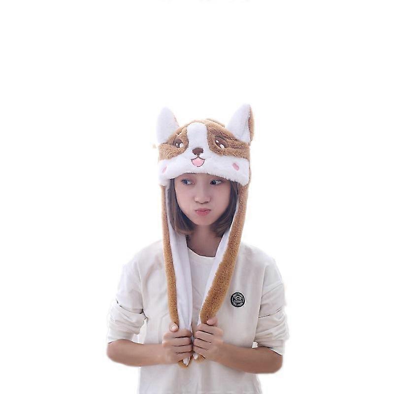 Corgi hat hood with moving ears