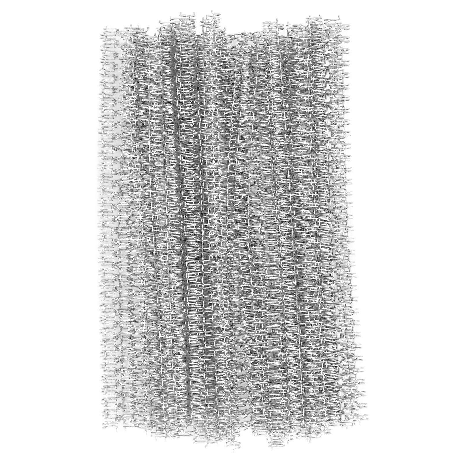 100Pcs Double Loop Wire Binding Spine 20 Sheet Capacity 3:1 Pitch 34 Loop 6.4mm Diameter Set Kit for A4 Paper Silver