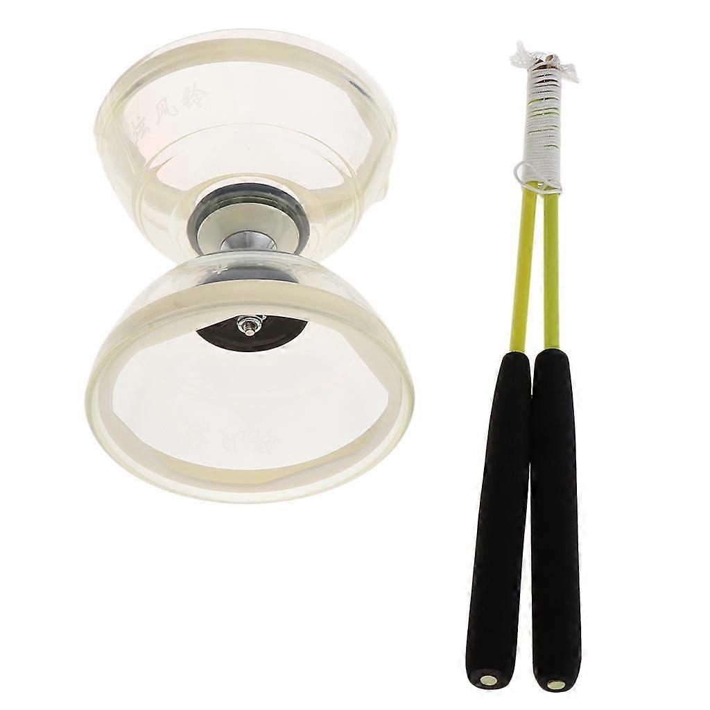 Juggling Toys Triple Bearing Diabolo with Handsticks & String White