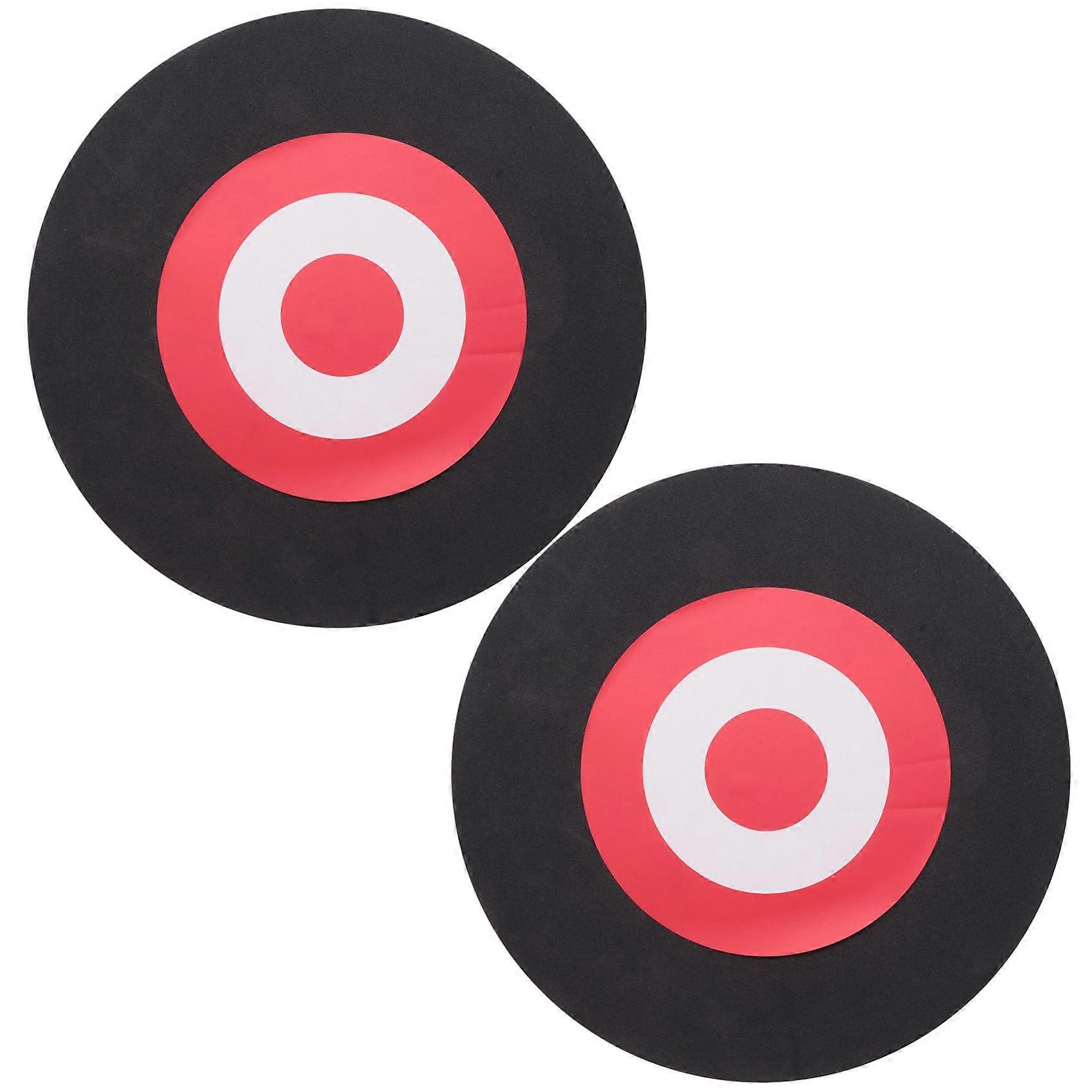 2X 25x3Cm Archery Eva Foam Target Bow Moving Practice Black+Red