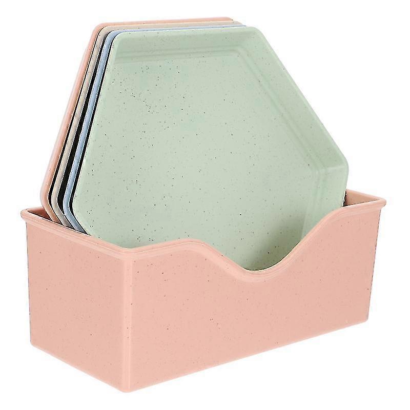 1 Set Wheat Straw Table Trash Plates Multipurpose Snack Plates Fruit Dishes (random Color)