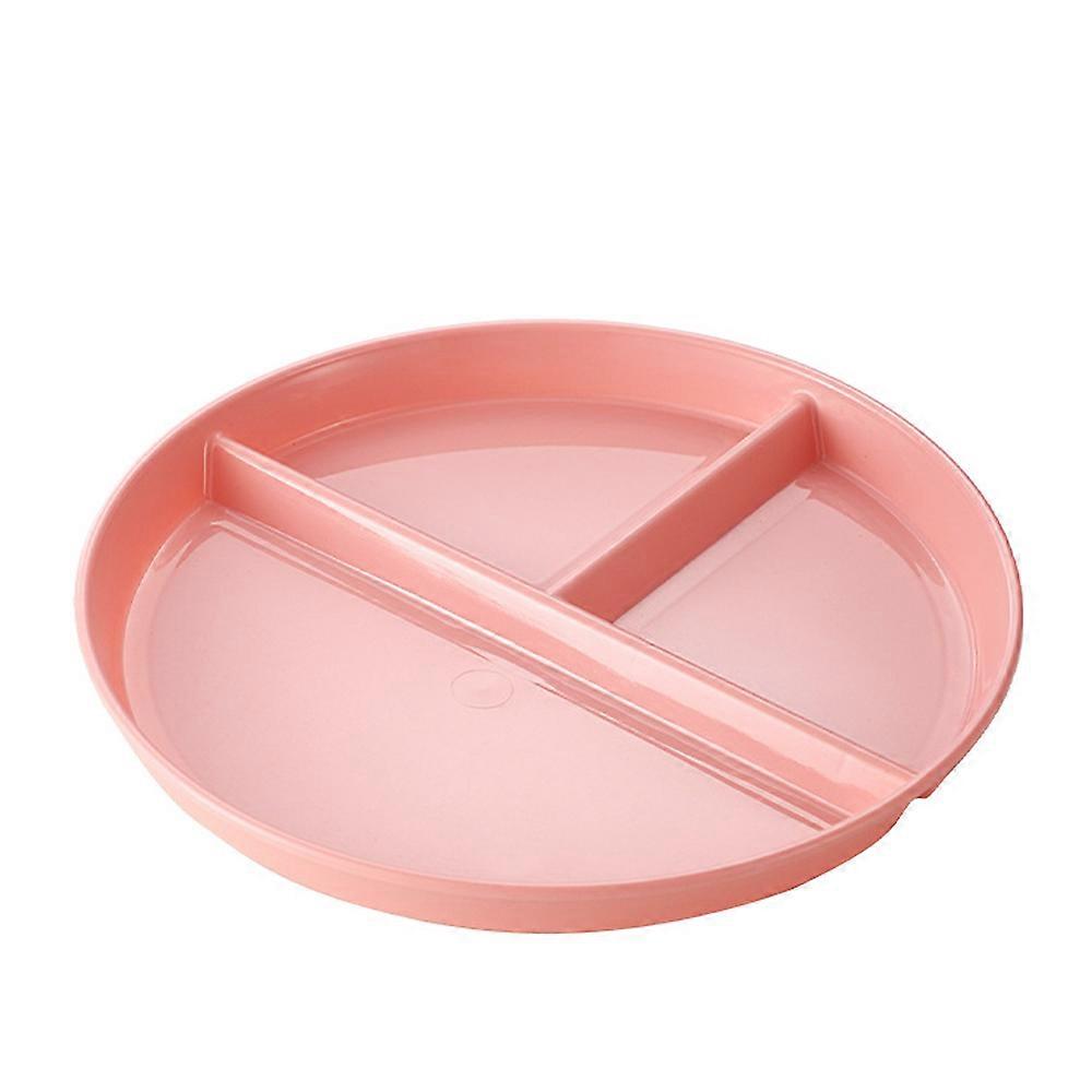 HOME Portion Control Plate,Reusable Plastic Divided Plate With 3 Compartments