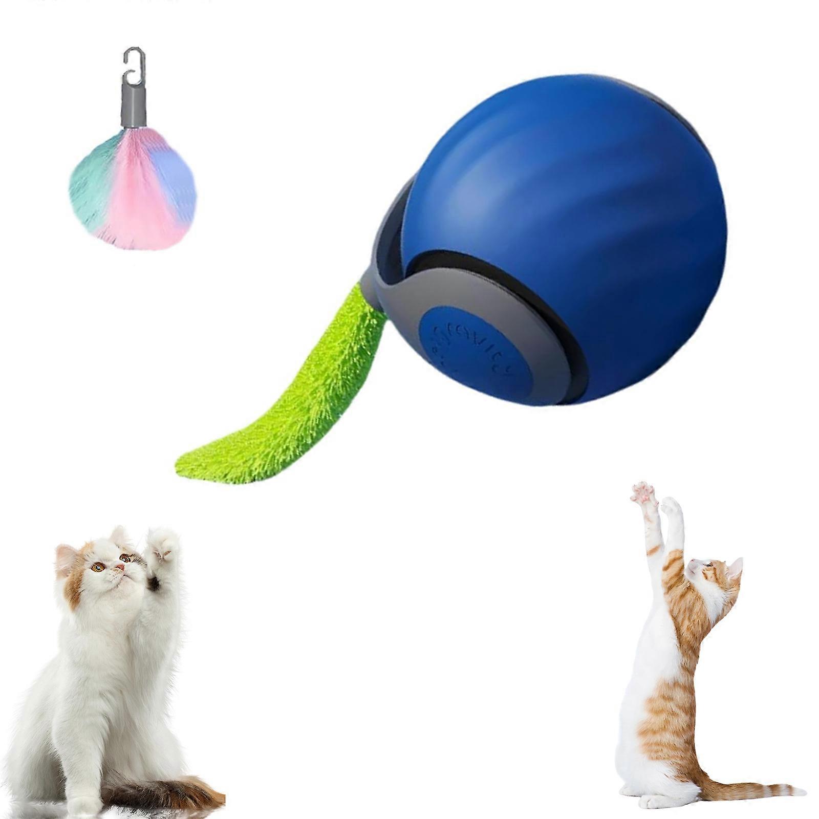 Speedy Tail Cat Toy, Interaktiv kattleksak för inomhuskatter, USB Moving Cat Toy Ball